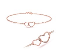 Rose Gold Plated Silver Anklets ANK-105-RO-GP